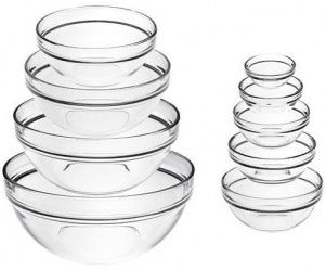 Picture of 9-piece mixing bowl set from Luminarc